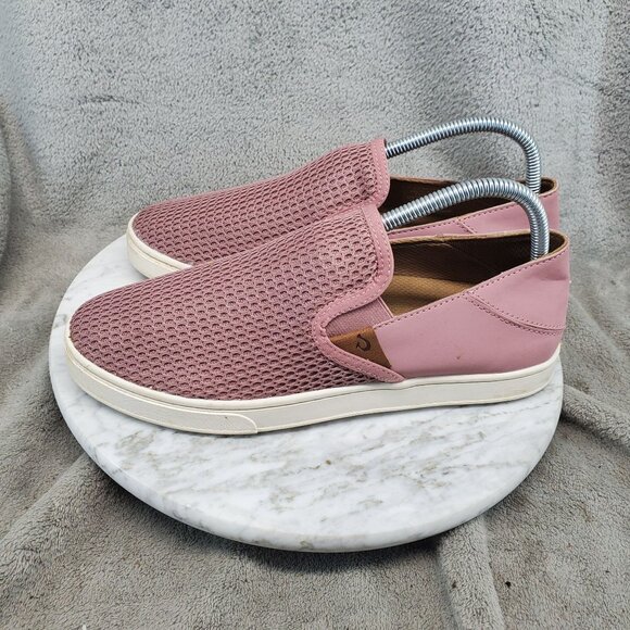 Shoes - Olukai Shoes Womens Size 9 Pehuea Pink Textile Slip On Sneakers *Read*